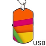 Background Abstract Dog Tag USB Flash (One Side)
