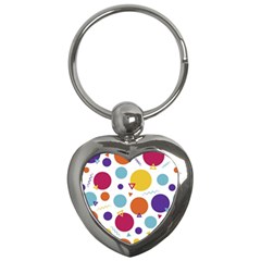 Background Polka Dot Key Chains (heart) 