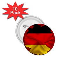 Germany Map Flag Country Red Flag 1 75  Buttons (10 Pack)