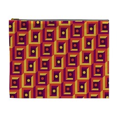 3 D Squares Abstract Background Cosmetic Bag (xl)