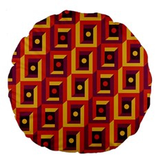 3 D Squares Abstract Background Large 18  Premium Flano Round Cushions