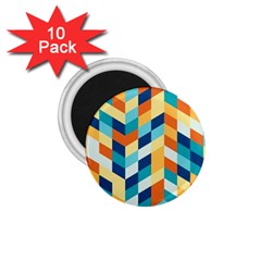 Geometric Retro Wallpaper 1 75  Magnets (10 Pack) 