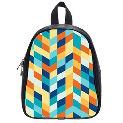 Geometric Retro Wallpaper School Bag (small)