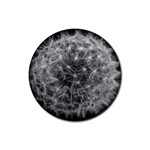 Dandelion Fibonacci Abstract Flower Rubber Coaster (Round) 