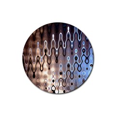 Wallpaper Steel Industry Rubber Round Coaster (4 Pack) 