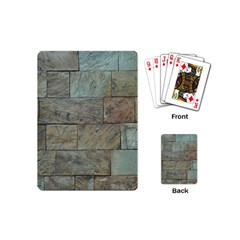 Wall Stone Granite Brick Solid Playing Cards (mini)  by Nexatart