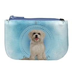 Cute Little Havanese Puppy Large Coin Purse by FantasyWorld7