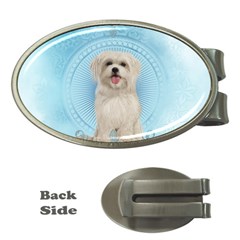 Cute Little Havanese Puppy Money Clips (oval)  by FantasyWorld7