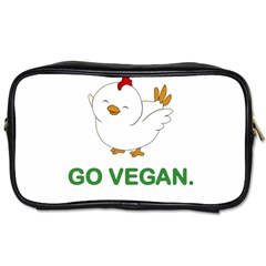 Go Vegan - Cute Chick  Toiletries Bags by Valentinaart