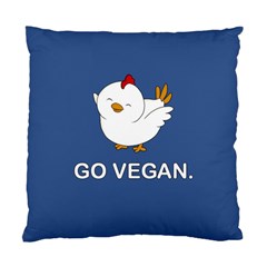 Go Vegan - Cute Chick  Standard Cushion Case (two Sides) by Valentinaart