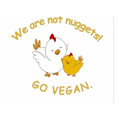 Go Vegan - Cute Chick  Double Sided Flano Blanket (large)  by Valentinaart