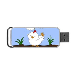 Go Vegan - Cute Chick  Portable Usb Flash (one Side) by Valentinaart