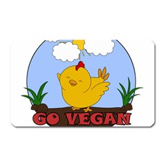 Go Vegan - Cute Chick  Magnet (rectangular) by Valentinaart