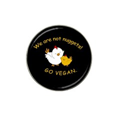 Go Vegan - Cute Chick  Hat Clip Ball Marker (4 Pack) by Valentinaart