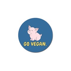 Go Vegan - Cute Pig Golf Ball Marker (10 Pack) by Valentinaart