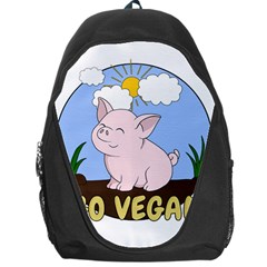 Go Vegan - Cute Pig Backpack Bag by Valentinaart