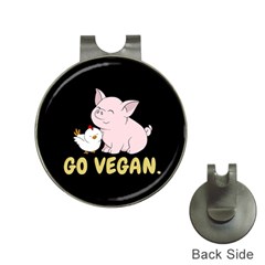 Go Vegan - Cute Pig And Chicken Hat Clips With Golf Markers by Valentinaart