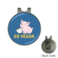 Go Vegan - Cute Pig And Chicken Hat Clips With Golf Markers by Valentinaart