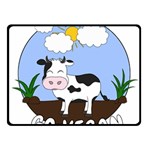 Friends Not Food - Cute Cow Fleece Blanket (Small) 50 x40  Blanket Front