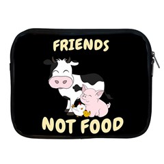 Friends Not Food - Cute Cow, Pig And Chicken Apple Ipad 2/3/4 Zipper Cases by Valentinaart