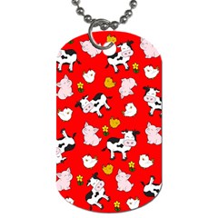 The Farm Pattern Dog Tag (two Sides) by Valentinaart