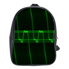 Background Signal Light Glow Green School Bag (xl) by Nexatart