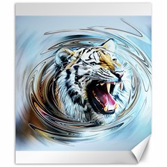 Tiger Animal Art Swirl Decorative Canvas 20  X 24   by Nexatart