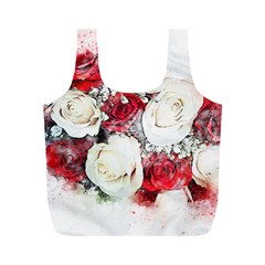 Flowers Roses Bouquet Art Nature Full Print Recycle Bags (m)  by Nexatart