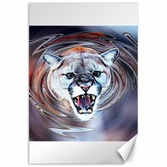 Cougar Animal Art Swirl Decorative Canvas 20  X 30  