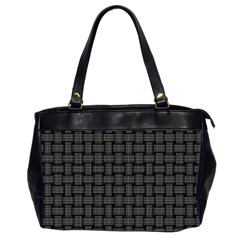 Background Weaving Black Metal Office Handbags (2 Sides) 