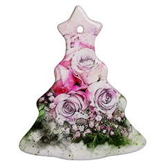 Flowers Bouquet Art Nature Christmas Tree Ornament (two Sides)