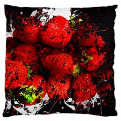 Strawberry Fruit Food Art Abstract Standard Flano Cushion Case (two Sides) by Nexatart