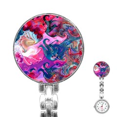 Background Art Abstract Watercolor Stainless Steel Nurses Watch by Nexatart