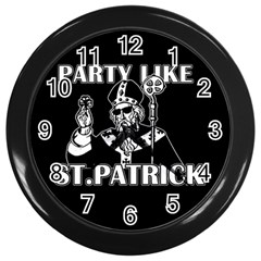  St  Patricks Day  Wall Clocks (black) by Valentinaart