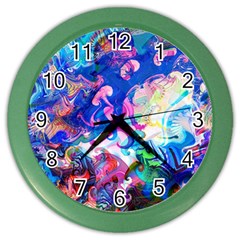 Background Art Abstract Watercolor Color Wall Clocks