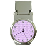 Damask Lilac Money Clip Watches Front