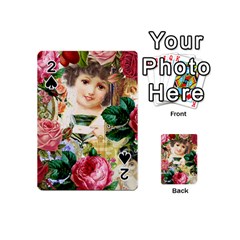 Little Girl Victorian Collage Playing Cards 54 (mini)  by snowwhitegirl