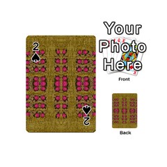 Bloom In Gold Shine And You Shall Be Strong Playing Cards 54 (mini)  by pepitasart