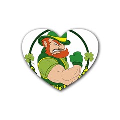 St  Patricks Day Heart Coaster (4 Pack)  by Valentinaart