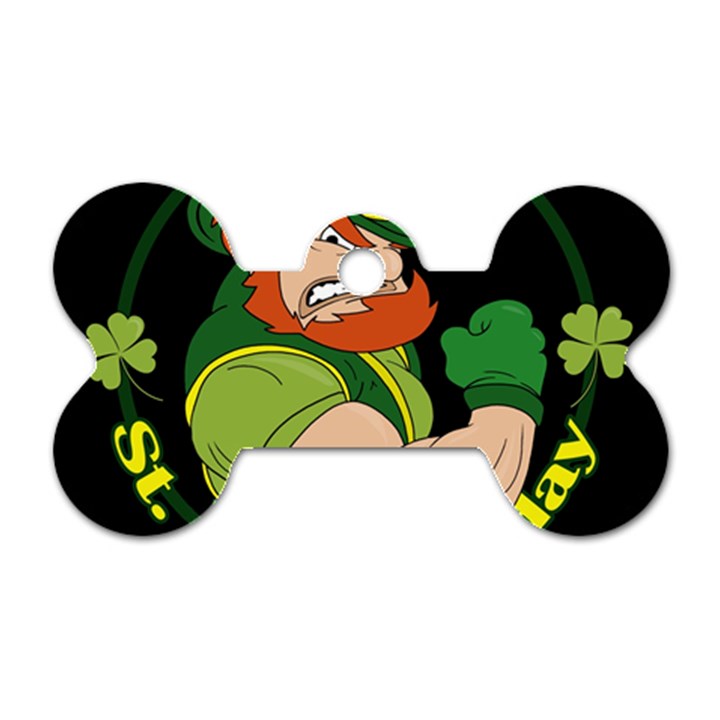 St. Patricks day Dog Tag Bone (Two Sides)