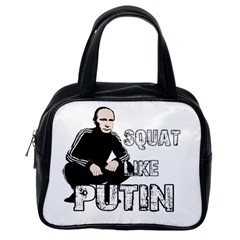 Squat Like Putin Classic Handbags (one Side) by Valentinaart