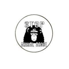 Stop Animal Abuse - Chimpanzee  Hat Clip Ball Marker (10 Pack) by Valentinaart