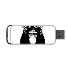 Stop Animal Abuse - Chimpanzee  Portable Usb Flash (two Sides) by Valentinaart