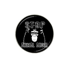 Stop Animal Abuse - Chimpanzee  Hat Clip Ball Marker (10 Pack) by Valentinaart