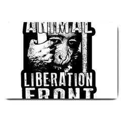 Animal Liberation Front - Chimpanzee  Large Doormat  by Valentinaart