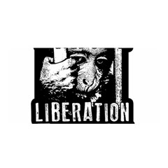 Animal Liberation Front - Chimpanzee  Satin Wrap by Valentinaart