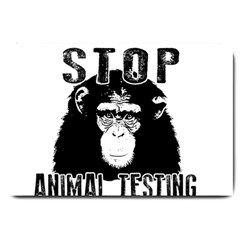 Stop Animal Testing - Chimpanzee  Large Doormat  by Valentinaart