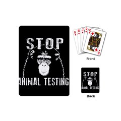 Stop Animal Testing - Chimpanzee  Playing Cards (mini)  by Valentinaart