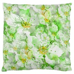 Light Floral Collage  Large Cushion Case (one Side) by dflcprints