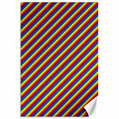 Gay Pride Flag Candy Cane Diagonal Stripe Canvas 20  X 30   by PodArtist